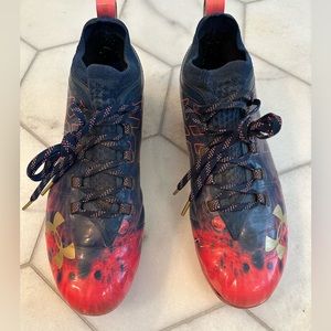 Under Armour Spotlight Lux LE “Blue Drip” Football Cleats 10.5